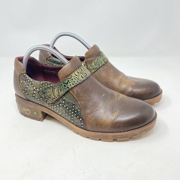 L'Artiste by Spring Step Womens Magda Slip on Shoes Size 42Brown Leather
